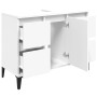 Mobile Lavabo Bianco 80x33x60 cm in Legno Multistrato