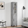 Credenza Grigio Cemento 34,5x34x180 cm in Legno Multistrato