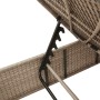 Lettini Prendisole 2 pz con Cuscini Beige in Polyrattan