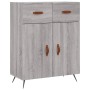 Credenza Grigio Sonoma 69,5x34x180 cm in Legno Multistrato