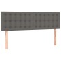 Testiera a LED Grigio 144x5x78/88 cm in Similpelle