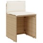 Set da Bistrò 3 pz con Cuscini Beige in Polyrattan