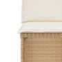 Set da Bistrò 3 pz con Cuscini Beige in Polyrattan