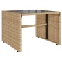 Set Divano da Giardino 4 pz con Cuscini Beige in Polyrattan