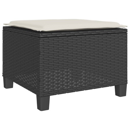 Set da Bistrò 3 pz con Cuscini Nero in Polyrattan