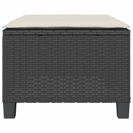 Set da Bistrò 3 pz con Cuscini Nero in Polyrattan