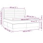 Giroletto a Molle con Materasso Grigio Chiaro 180x200cm Velluto