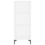 Credenza 34,5x32,5x180 cm in Legno Multistrato Bianco Lucido