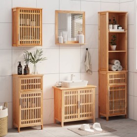 Set Mobili da Bagno 5pz in Legno Massello di Noce