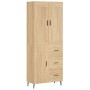 Credenza Rovere Sonoma 69,5x34x180 cm in Legno Multistrato