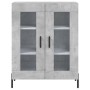 Credenza Grigio Cemento 69,5x34x180 cm in Legno Multistrato