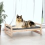 Cuccia per Cani 95,5x65,5x28 cm in Legno Massello di Pino