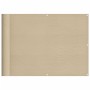 Paravento da Balcone Beige 75x700 cm 100% Poliestere Oxford