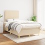 Giroletto a Molle con Materasso Crema 120x190 cm in Tessuto
