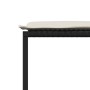 Set da Pranzo da Giardino 11 pz con Cuscini in Polyrattan Nero