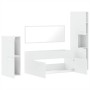 Set Mobili da Bagno 4 pz Bianco in Legno Multistrato