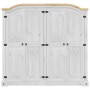 Armadio Corona Bianco 194x52x186 cm in Legno Massello di Pino