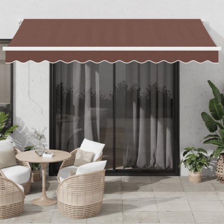 Tenda Sole Retrattile Manuale 350x250 cm Marrone