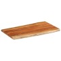 Piano Tavolo 110x60x2,5 cm Rettangolare Legno Acacia Bordi Vivi