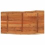 Piano Tavolo 110x60x2,5 cm Rettangolare Legno Acacia Bordi Vivi