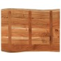 Piano Tavolo 90x60x2,5 cm Rettangolare Legno Acacia Bordi Vivi