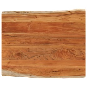 Piano Tavolo 100x80x2,5 cm Rettangolare Legno Acacia Bordi Vivi