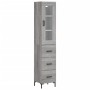 Credenza Grigio Sonoma 34,5x34x180 cm in Legno Multistrato