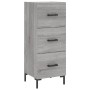 Credenza Grigio Sonoma 34,5x34x180 cm in Legno Multistrato