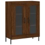 Credenza Rovere Marrone 69,5x34x180 cm in Legno Multistrato