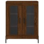 Credenza Rovere Marrone 69,5x34x180 cm in Legno Multistrato