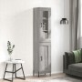 Credenza Grigio Sonoma 34,5x34x180 cm in Legno Multistrato