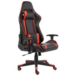 Sedia da Gaming Girevole Rossa in PVC