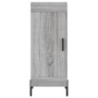 Credenza Grigio Sonoma 34,5x34x180 cm in Legno Multistrato