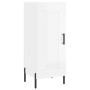 Credenza 34,5x34x180 cm in Legno Multistrato Bianco Lucido