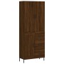 Credenza Rovere Marrone 69,5x34x180 cm in Legno Multistrato