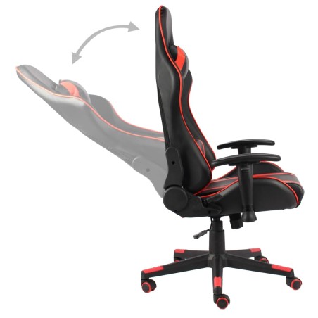 Sedia da Gaming Girevole Rossa in PVC