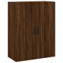 Credenza Rovere Marrone 69,5x34x180 cm in Legno Multistrato