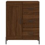 Credenza Rovere Marrone 69,5x34x180 cm in Legno Multistrato