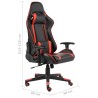 Sedia da Gaming Girevole Rossa in PVC