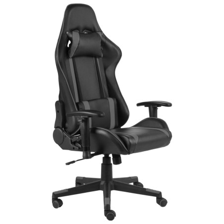 Sedia da Gaming Girevole Grigia in PVC