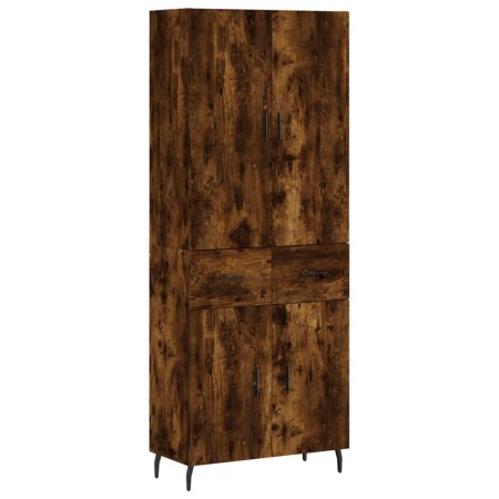 Credenza Rovere Fumo 69,5x34x180 cm in Legno Multistrato