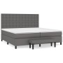 Giroletto a Molle con Materasso Grgio 200x200 cm in Similpelle
