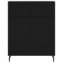 Credenza Nera 69,5x34x180 cm in Legno Multistrato