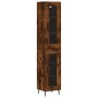Credenza Rovere Fumo 34,5x34x180 cm in Legno Multistrato
