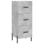 Credenza Grigio Cemento 34,5x34x180 cm in Legno Multistrato