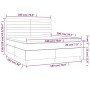 Giroletto a Molle con Materasso Grigio Chiaro 180x200cm Velluto