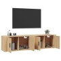 Mobili Porta TV a Parete 2 pz Rovere Sonoma 80x34,5x40 cm