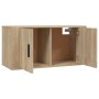 Mobili Porta TV a Parete 2 pz Rovere Sonoma 80x34,5x40 cm