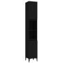 Set Mobili da Bagno 3 pz Nero in Legno Multistrato