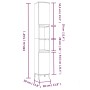 Set Mobili da Bagno 3 pz Nero in Legno Multistrato